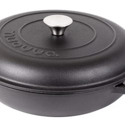 Cast Iron Dutch Oven with Lid – Non Stick Shallow Dutch Oven Pot